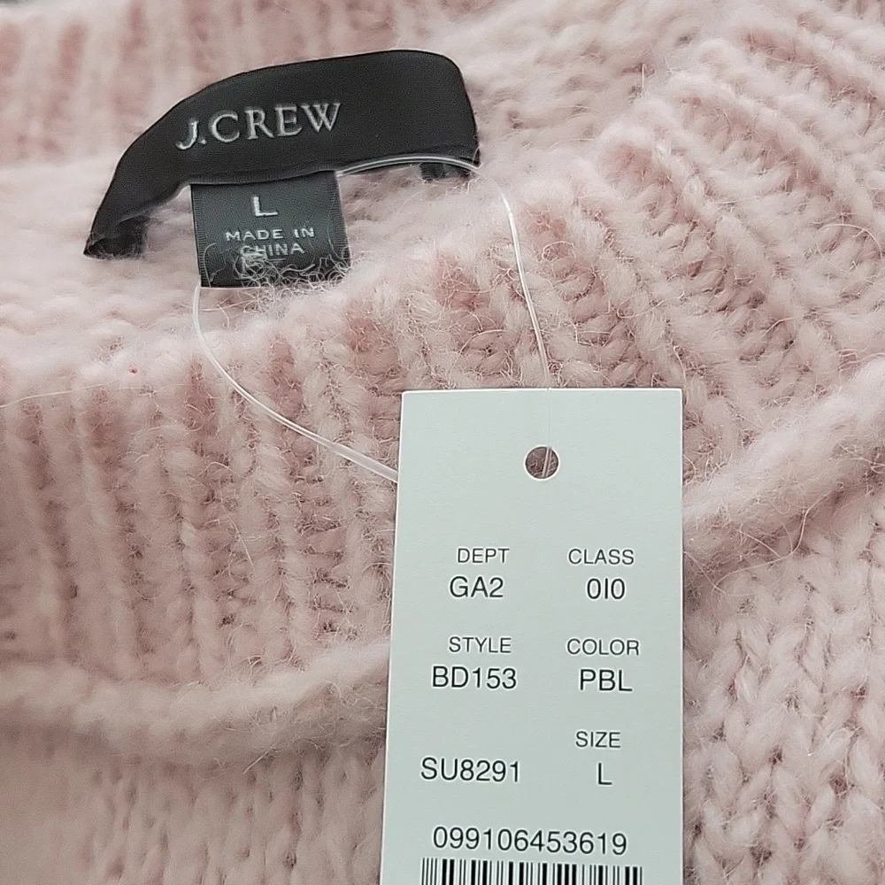 J. Crew Button Shoulder Crew Neck Sweater